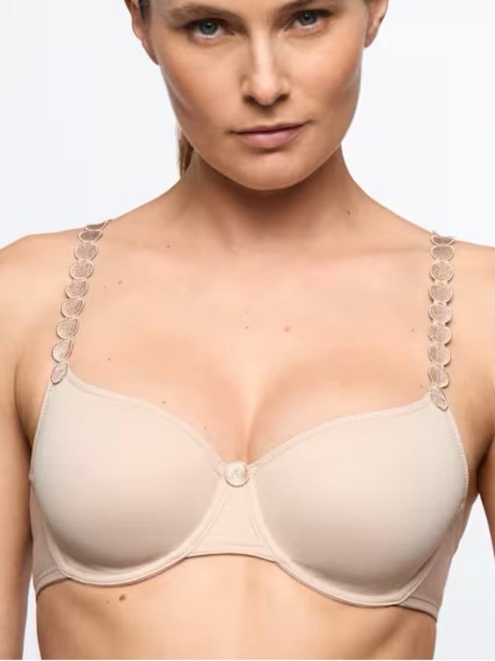 Marie Jo “Tom” Bra 32F UW Convertible X Back Nude/Beige